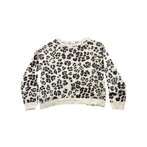 By Together Leopard Print Sweatshirt Crewneck Long Sleeve Pullover Top Size M